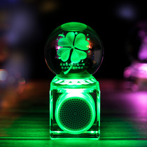 Valentines Day Gifts Girls Friends Classmates Bluetooth Crystal Ball Music Boxes Glowing Rotating Crystal Ball Gifts