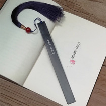 Signed black sandalwood embedded silver silk bookmarks custom lettering Chinese style special gifts to send foreigners abroad small gifts