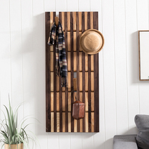 Nordic ins wall solid wood coat rack wall-mounted bedroom household modern simple hanger cabinet floor-to-ceiling clothes rack