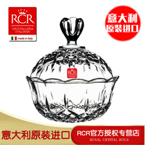 Italy imported RCR crystal glass sugar jar candy jar Crystal dried fruit snack fruit fruit crystal sugar jar
