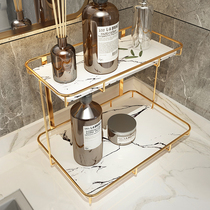 Light luxury toilet rack toilet toilet wash table cosmetics storage rack bathroom toilet desktop storage box