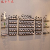 Nail art shelf Wall-mounted net red nail polish wrought iron nail oil glue display Cosmetics shelf shelf storage rack storage rack