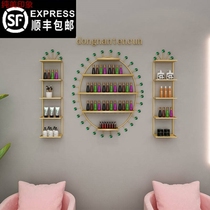 Nail art shelf wall hanging net red display rack nail polish display rack nail polish shelf Peacock open screen shelf