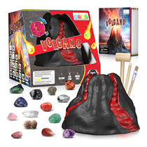 Archaeological gem ore excavation toy volcano fossil children handmade blind box treasure birthday gift boys and girls