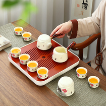 Kung Fu tea set home living room simple ceramic dry bubble tea tray light luxury modern gift box opening companion gift