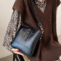 French Cone Koery leather large capacity bag women bag 2021 new shoulder bag net red texture shoulder bag