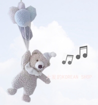 Ins wind cute cartoon hot air balloon bear pendant music music music box plush bear doll birthday gift