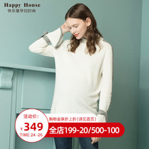 Happy House Pregnant Women Sweater Lace Lotus Leaf Sleeve Pregnant Women Knitwear Pregnant Women Sweater Winter Loose Base Clothes Fall Winter