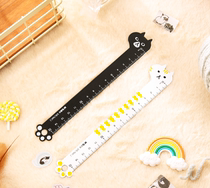 Morning light stationery Meow Meow language Meow language stainless steel ruler examination painting ruler QRL960C2