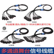 Multi-channel audio signal cable 2 way 4 way 8 way stage lighting audio signal cable multi-core XLR cable