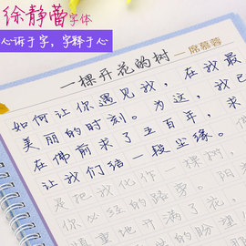 徐静蕾字帖成人楷书速成女生字体唯美小清新大学生凹槽钢笔练字帖