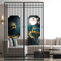 New Chinese Wrought iron screen partition decoration Living room Modern simple light luxury Office Dining room Entrance entrance