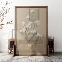 New Chinese-style solid wood entrance screen partition wall living room office shelter home hotel tea room seat screen