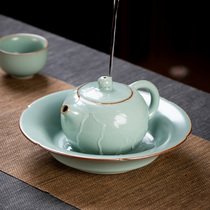 Ru kiln teapot large capacity tea single pot open slice Ru porcelain Chinese style single Xi Shi pot ceramic kung fu tea set household