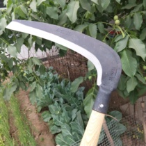 Sickle cutting grass long handle long wooden handle grass cutting knife agricultural tool water grass knife weeding sickle head outdoor special knife