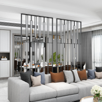 Nordic modern light luxury screen Changhong glass partition living room office shop entry wrought iron hollow porch decoration