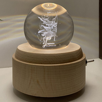 12 Constellation Crystal Ball Rotating Music Box Bedroom Desktop Aquarius Music Box for Lover Female Birthday Gift
