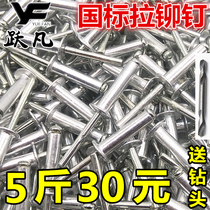 Pull rivets GB bulk pull rivets semicircular countersunk head flat head press Jin doors and windows pull core aluminum pull willow nail ding manufacturers