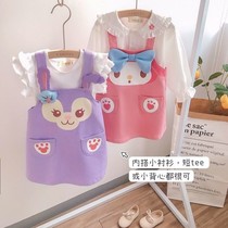 Girls Skirt New 2021 Childrens Clothes Girls Skirt Summer Style Dress Cartoon Apron Tide