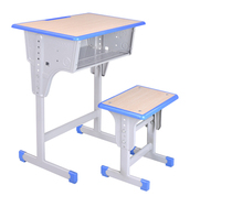 Primary and middle school students desks and chairs class desk school classroom pei xun zhuo lifting type double writing learning table