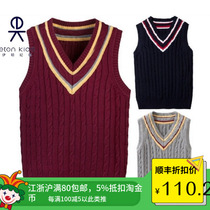 Eaton Gide Spring and Autumn Childrens vest British knitted wool vest 09B115 10b023 10b021