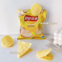 Potato chip creative student cute ticket holder account clip ins simple snack sealing test paper clip storage information
