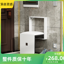 The door of the foldable huan xie deng home wall mounted invisible chair wall-mounted shoes feet stool simple economy