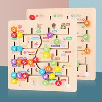 Baby busy board left and right brain training teaching aids Wooden toys Educational childrens diy concentration colorful 2