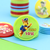 Reward coin does not fade integral coin plastic custom reward card childrens integral card music learning coin education training