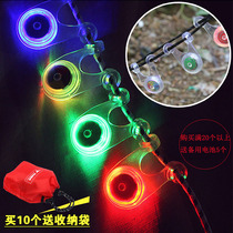 Outdoor camping decoration light LED tent rope hanging light backpack bicycle safety warning tail light silicone light flashing light