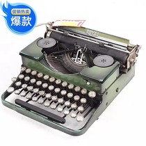 8-product Western antique Royal mechanical English typewriter function normal rare green body
