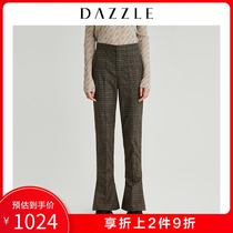 Dazzle Disu 2019 winter new Cheng Xiaoyue same split horseshoe casual pants for women 2g4q4023n