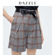 Dazzle Disu 2020 spring new lace up Plaid Bermuda Short casual pants women 2c1q2033k