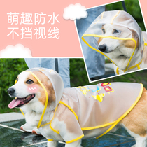 Corji dog rain clothes all-inclusive waterproof belly protective bag rainy day summer pet small dog Spring and Autumn thin poncho