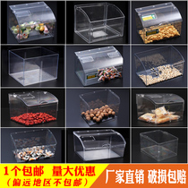 Supermarket bulk food display box Bulk snack plastic box Transparent clamshell commercial storage dried fruit candy box