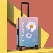 Customized pull rod suitcase Customs lock durable student suitcase high-value new fashion trend universal wheel