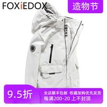 FOXIEDOX loose white stormtrooper womens three-in-one tide brand windproof waterproof removable outdoor mountaineering suit men