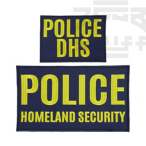 (ZGGB)DHS US Department of Homeland Security tactical vest large Velcro embroidery identification chest and back chapter