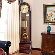 Living room new Chinese floor clock American solid wood machinery standing Bell villa luxury clock hedgehog red sandalwood clock