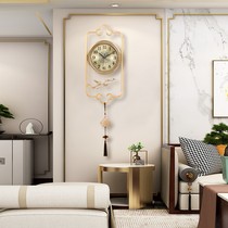 New Chinese pure copper hanging clock Living room Home Decorative Watch Fashion Muted Light Extravagant Hanging Wall Watch China Wind Clock