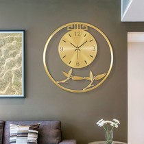 New Chinese Living Room Hanging Clocks Home Fashion China Wind Creativity Pure Copper Atmosphere Hanging Wall Watches Light Lavish Red Round Bells