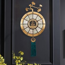 Pure copper New Chinese light luxury timepiece hanging clock Living room European style clock China Wind Home Fashion creative quartz hanging table
