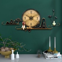 New Chinese hanging clock Living room Home Fashion pure copper light luxury watches minimalist modern atmosphere to decorate China wind clock