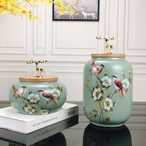 European ornaments ceramic cans sealed cans light luxury Puer cans storage cans tea cans household