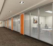 Guiyang glass partition wall office high partition aluminum alloy shutters finished double decker glass screen