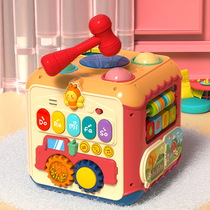 Hexahedron educational toys baby hand drums beat drums early education childrens music 0 One 3 months one year old 6 baby 1