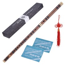 Beginner flute CDEFG tune students to practice two sections of copper flute instrument to send flute film Chinese knot
