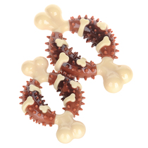 Hoopet hollow bag two-color glue bone pet grinding teeth dog toy glue Keji Labrador pet toy