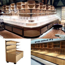 Customized wooden spread cabinet egg display cabinet grain cereals wax shelf pickle cabinet supermarket rice grain rack