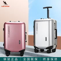 Kangaroo single lever charging aluminum frame trolley case 20 inch female Net red boarding case male suitcase 24 student suitcase